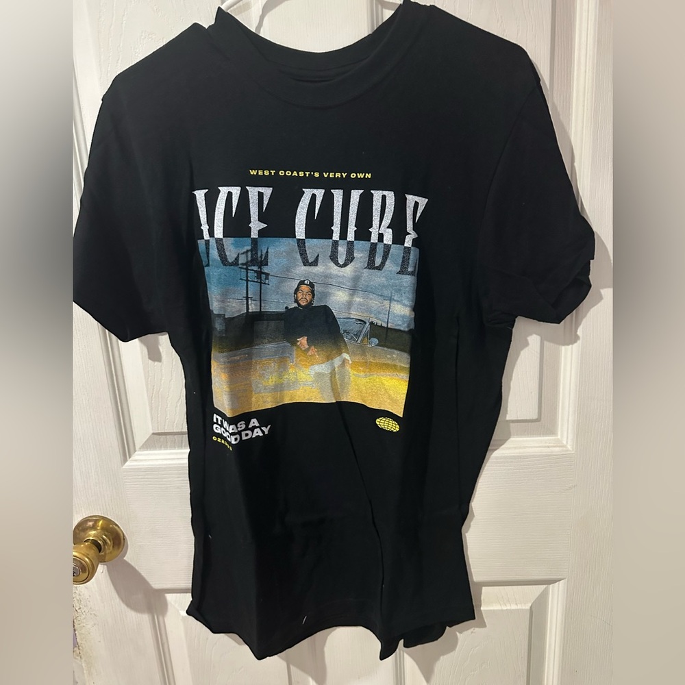 Mens Black Ice Cube Graphic T-Shirt